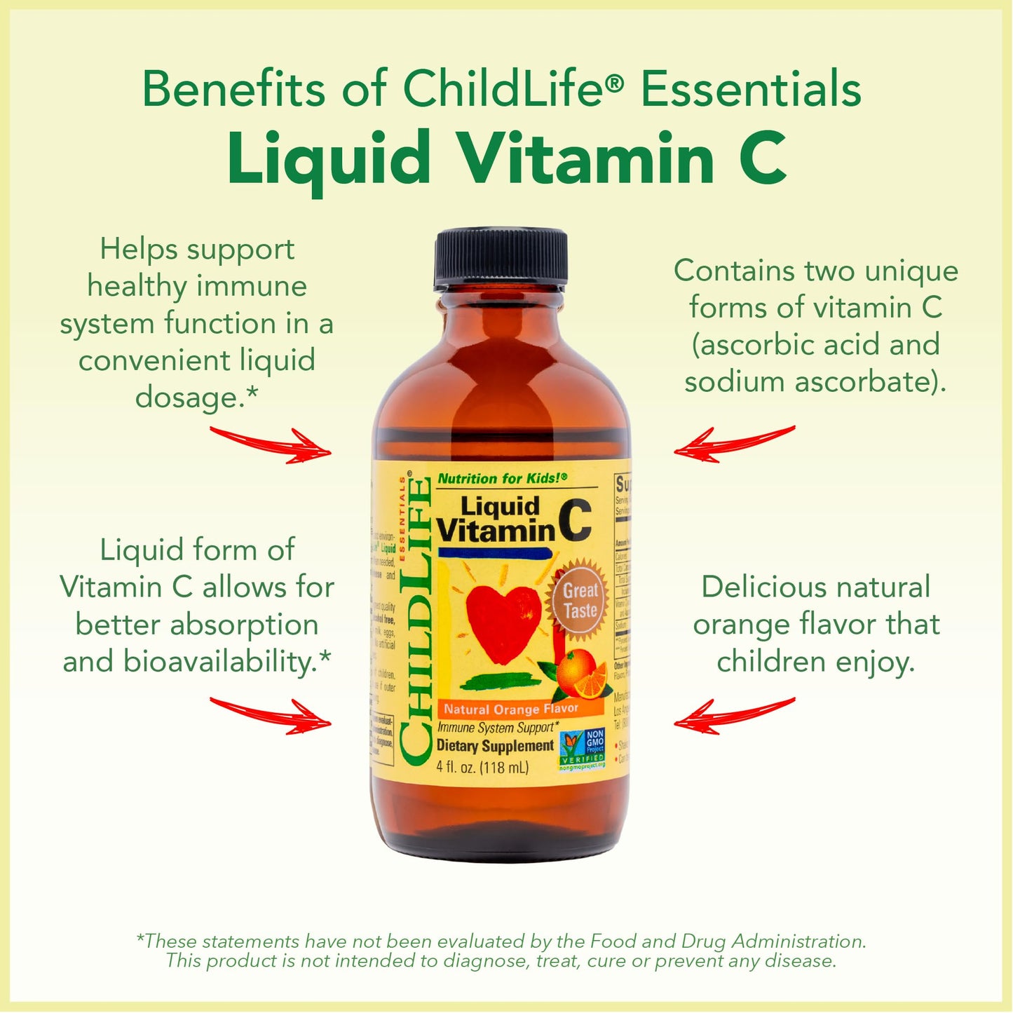 CHILDLIFE ESSENTIALS Immune Support 4-Pack – Liquid Vitamins for Kids, Infants & Toddlers (D3, C, First Defense, Echinacea)