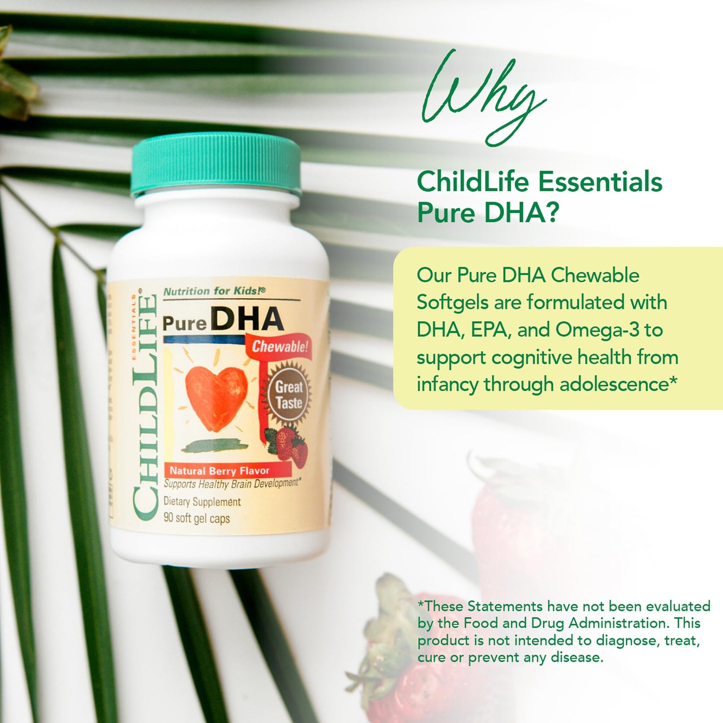 CHILDLIFE ESSENTIALS Pure DHA for Kids – DHA EPA Omega-3 for Brain Health (Pack of 3, 90 Softgels)