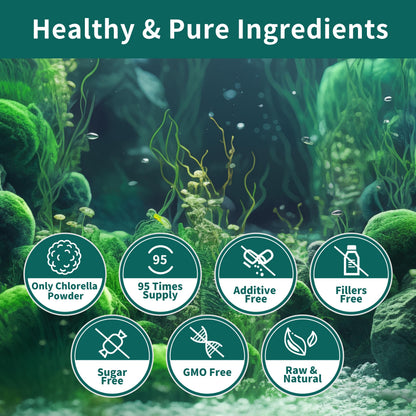 Chlorella Powder Natural 10 oz | Chlorophyll Powder for Immune Support, Liver Function, Vegan Protein & Vitamins