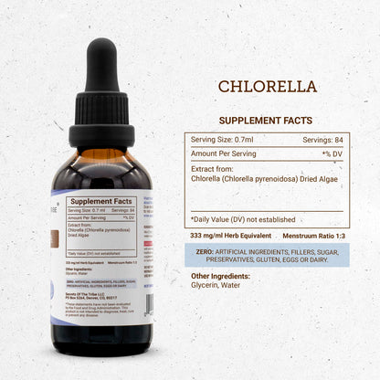 Secrets of the Tribe Chlorella Tincture – Alcohol-Free Liquid Extract (2 FL OZ)