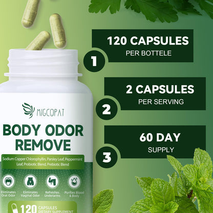 Chlorophyll Body Deodorizing Capsule - 10B CFU Probiotics, 120 Caps