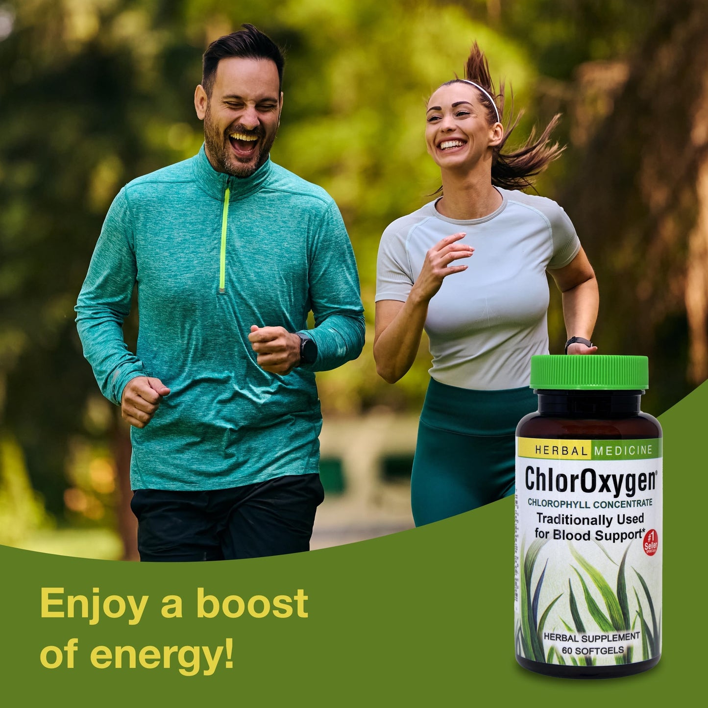 Herbs Etc. ChlorOxygen Chlorophyll Concentrate – Blood Circulation & Energy Support (60 Softgels)