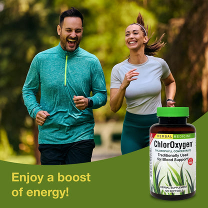 Herbs Etc. ChlorOxygen Chlorophyll Concentrate - 120 Softgels | Blood Health & Energy