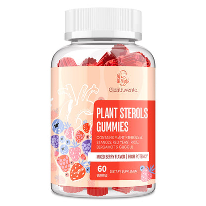 Cholesterol Supplement with Plant Sterols & Stanols Gummies – Guggul, Bergamot, Red Yeast Rice (60 Count)