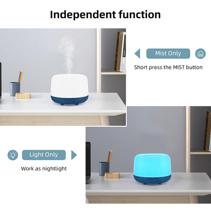 CHOUWEEK 300ML Aromatherapy Ultrasonic Diffuser | Remote Control, 7-Color LED, Auto-Off