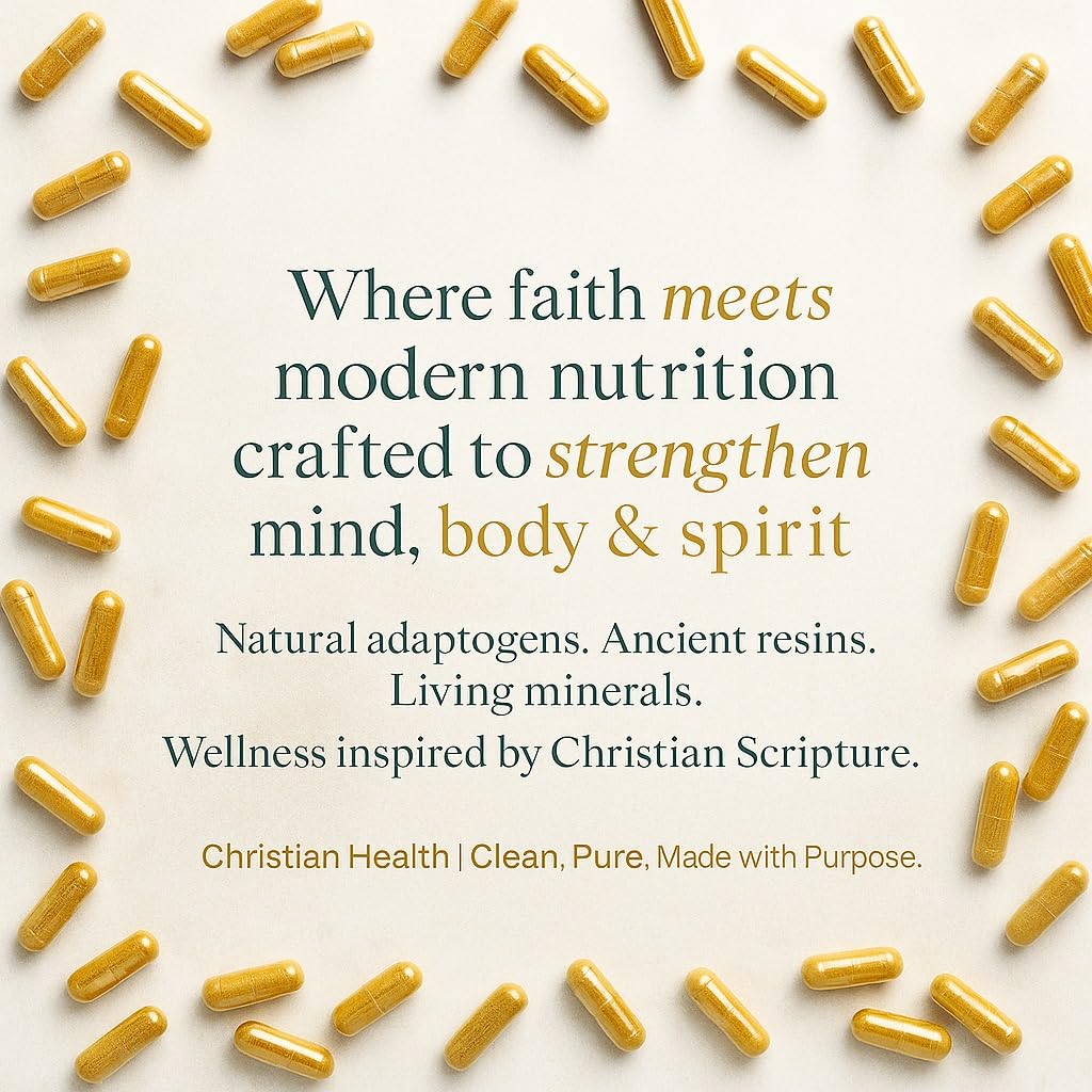 Christian Health Frankincense & Myrrh Olive Leaf Capsules – Vegan, GMP-Certified