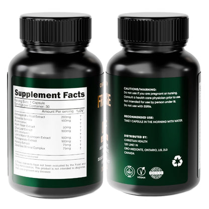 Christian Health Frankincense & Myrrh Olive Leaf Capsules – Vegan, GMP-Certified