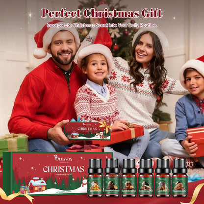 Christmas Essential Oils Set – 6 Premium Winter Fragrance Oils for Diffusers