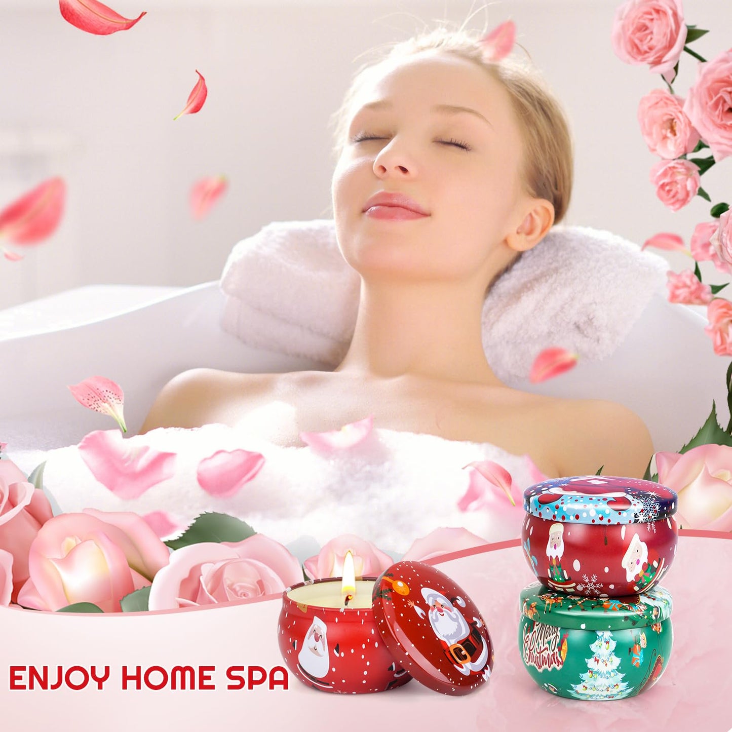 Christmas Gifts for Women: Scented Candles & Hand Cream Spa Set