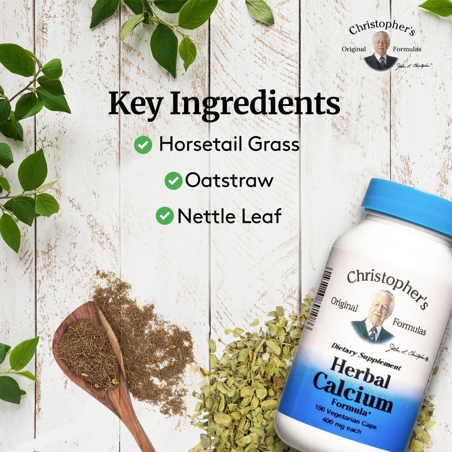 Christopher's Original Formulas Herbal Calcium - Natural Bone Support (4-Pack)