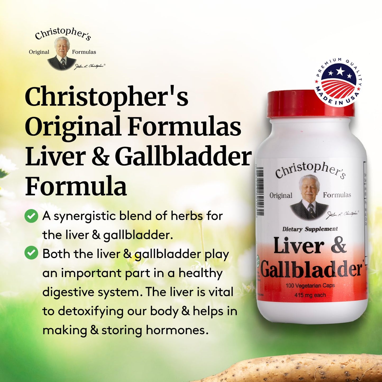 Christopher's Original Formulas Liver & Gallbladder Formula Capsules — Gallbladder Support with Digestive Enzymes | Pack of 2