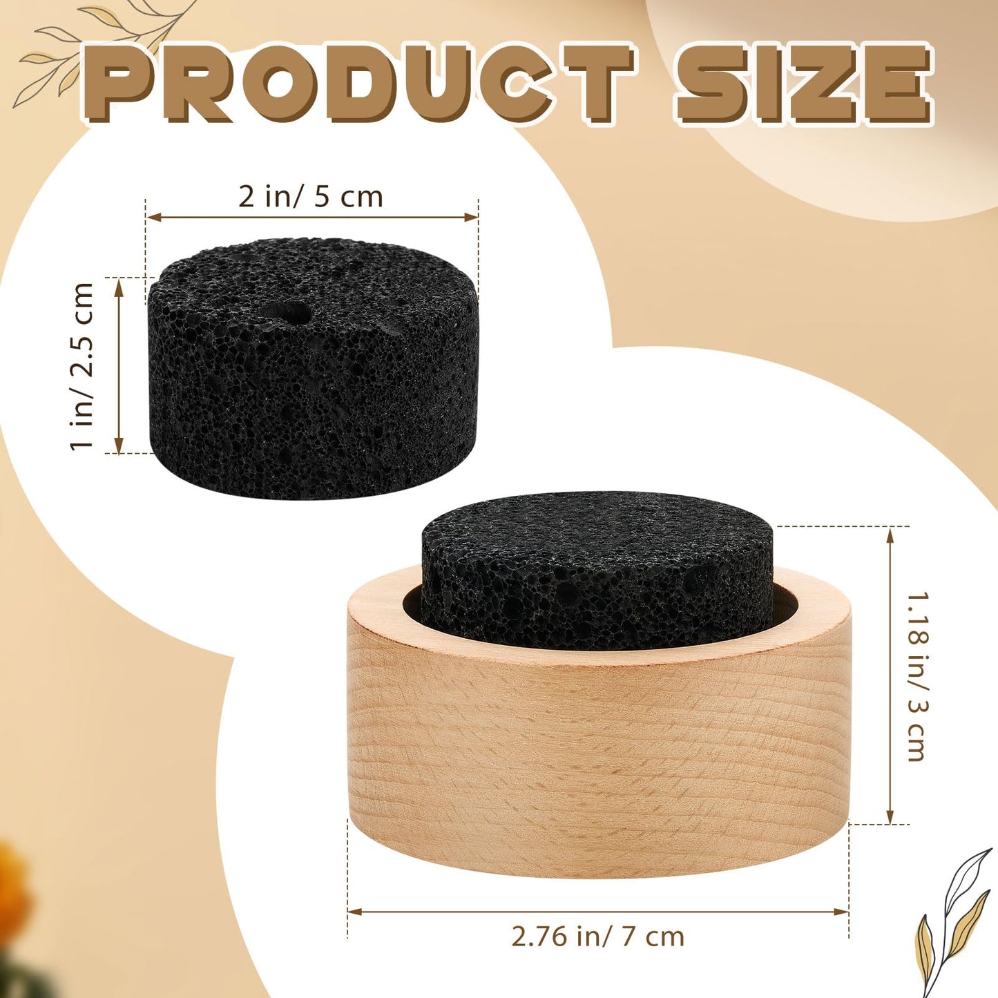 Chunful 2 Pcs Lava Rock Diffuser – Passive Essential Oil Diffusers
