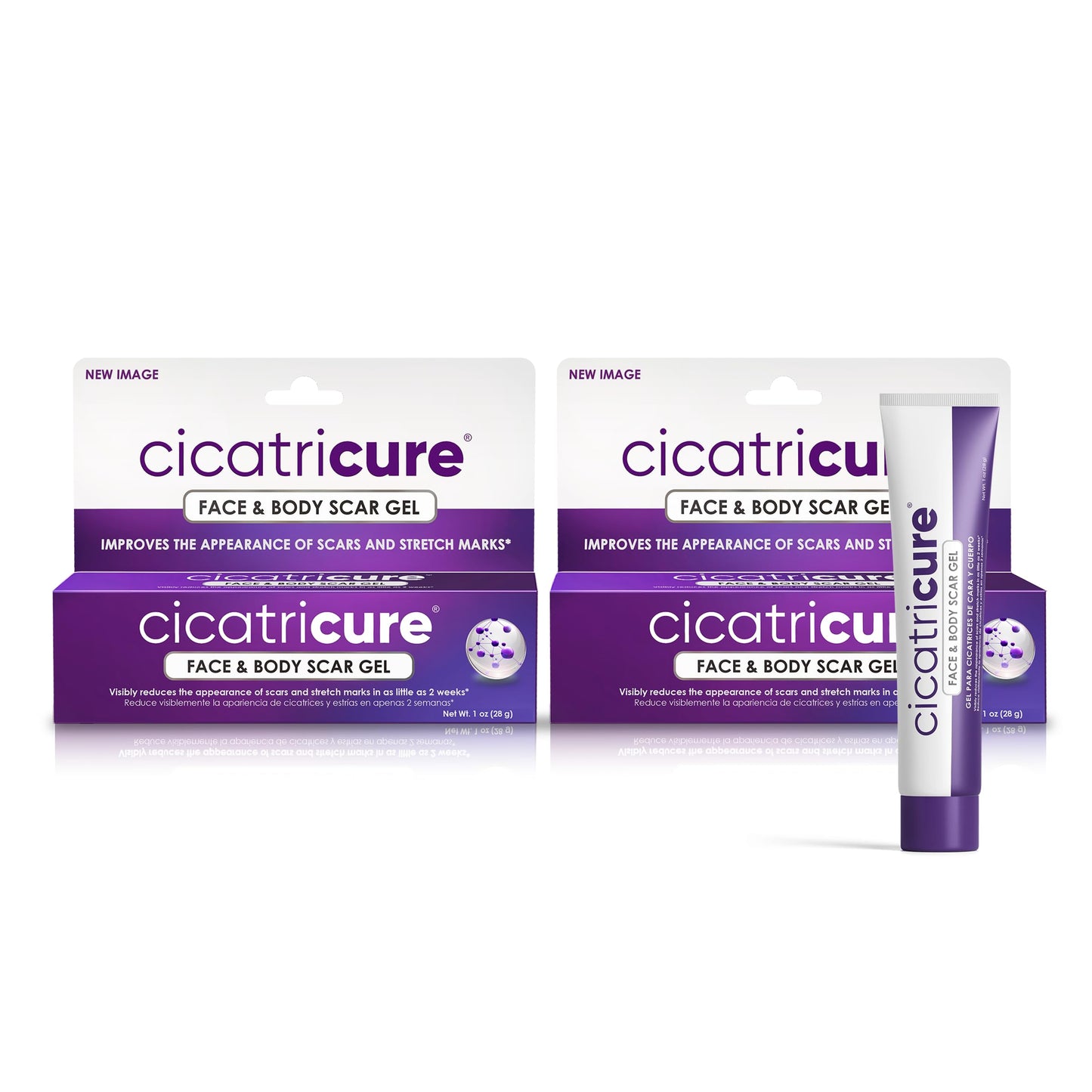 Cicatricure Advanced Scar Gel for Face & Body - Visible Results in 2 Weeks | Scar Treatment for Surgical, Acne, Burns, Stretch Marks | Pack of 2
