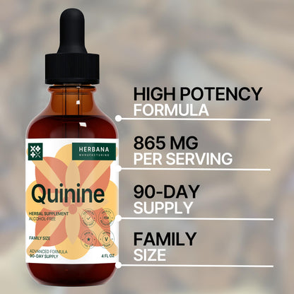 Quinine Liquid Extract 4 oz - Digestive Health & Immune Support | Cinchona Bark Tincture