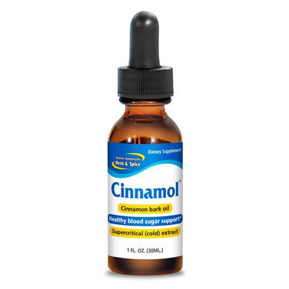 NORTH AMERICAN HERB & SPICE Cinnamol - 1 fl oz Cinnamon Bark Oil | Freshens Breath | Kosher | 286 Servings