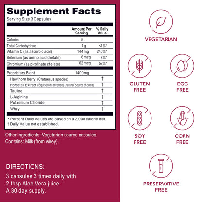 Circu Flow Hawthorn Heart Support – 270 Capsules, Made in USA, Non-GMO