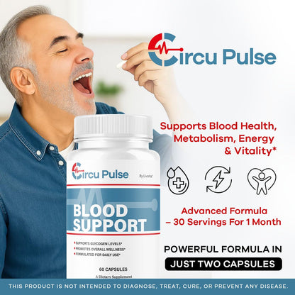 (2 Pack) CircuPulse Capsules - Official CircuPulse Blood Support Pills, Max Strength