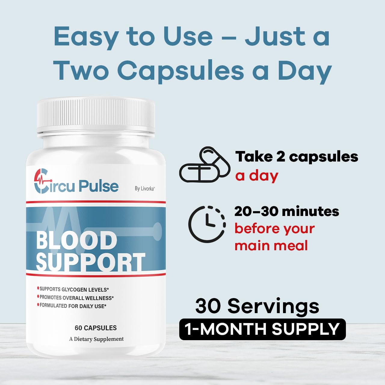 (2 Pack) CircuPulse Capsules - Official CircuPulse Blood Support Pills, Max Strength