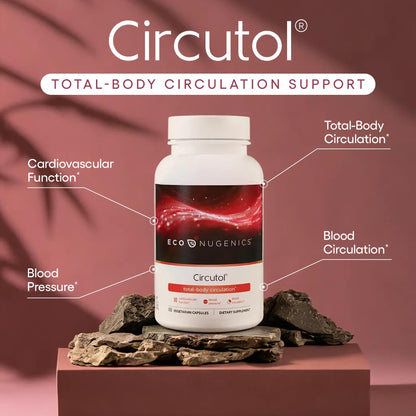 EcoNugenics Circutol: Nattokinase, L-Carnitine & Hawthorn – Heart Health (60 Capsules)