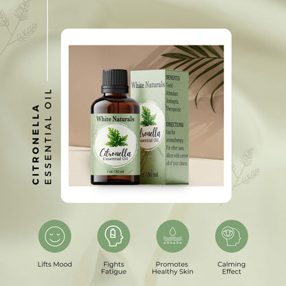 Citronella Essential Oil - Pure & Natural, Premium Grade for Aromatherapy