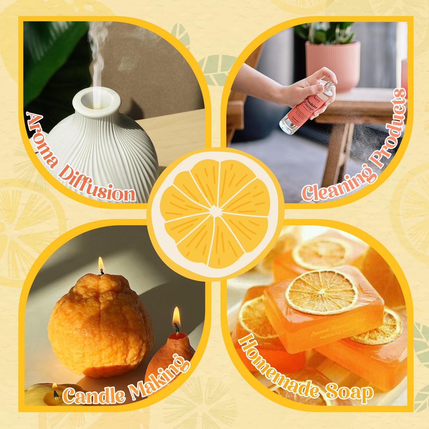 Citrus Essential Oils Set for Diffuser | ARVIDSSON Grapefruit, Bergamot, Orange, Lemon, Lime, Tangerine