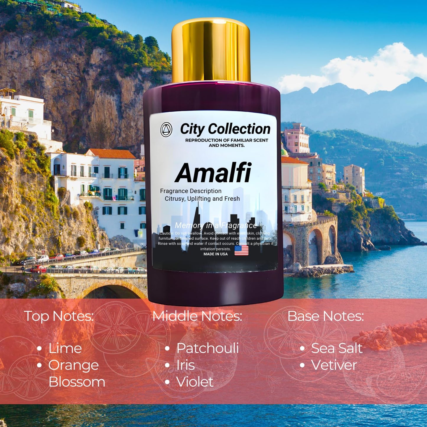 Mystic Romance Amalfi Aroma Oil Blend 120ml – City Collection | Made in USA