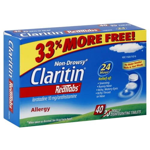 Claritin RediTabs 24-Hour Allergy Relief | Non-Drowsy Loratadine 10 mg, 30 Count