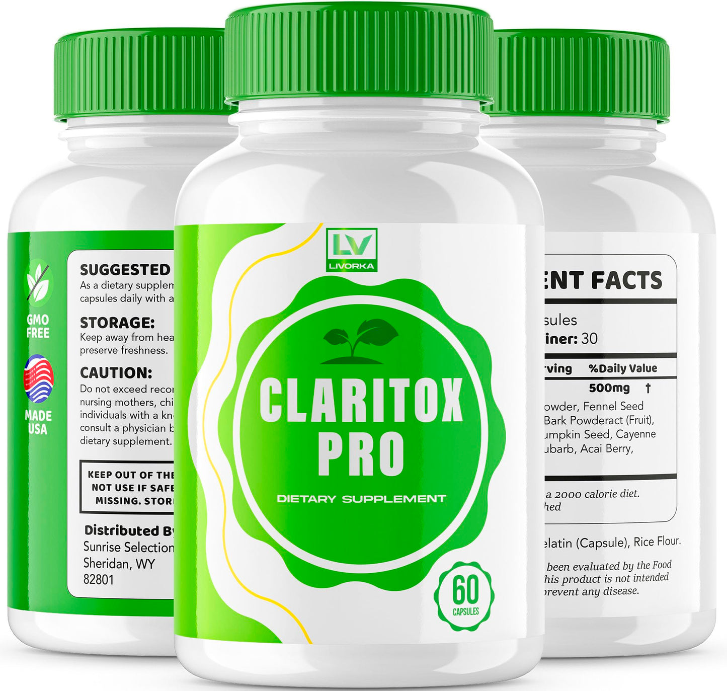 (3 Pack) Claritox Pro – Advanced Pill Formula Capsule Support (180 Capsules, 3 Months)