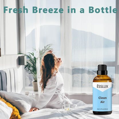 Clean Air Fragrance Oil 100 ml by ESSLUX – Aromatherapy Oils for Diffuser, Candle & Soap