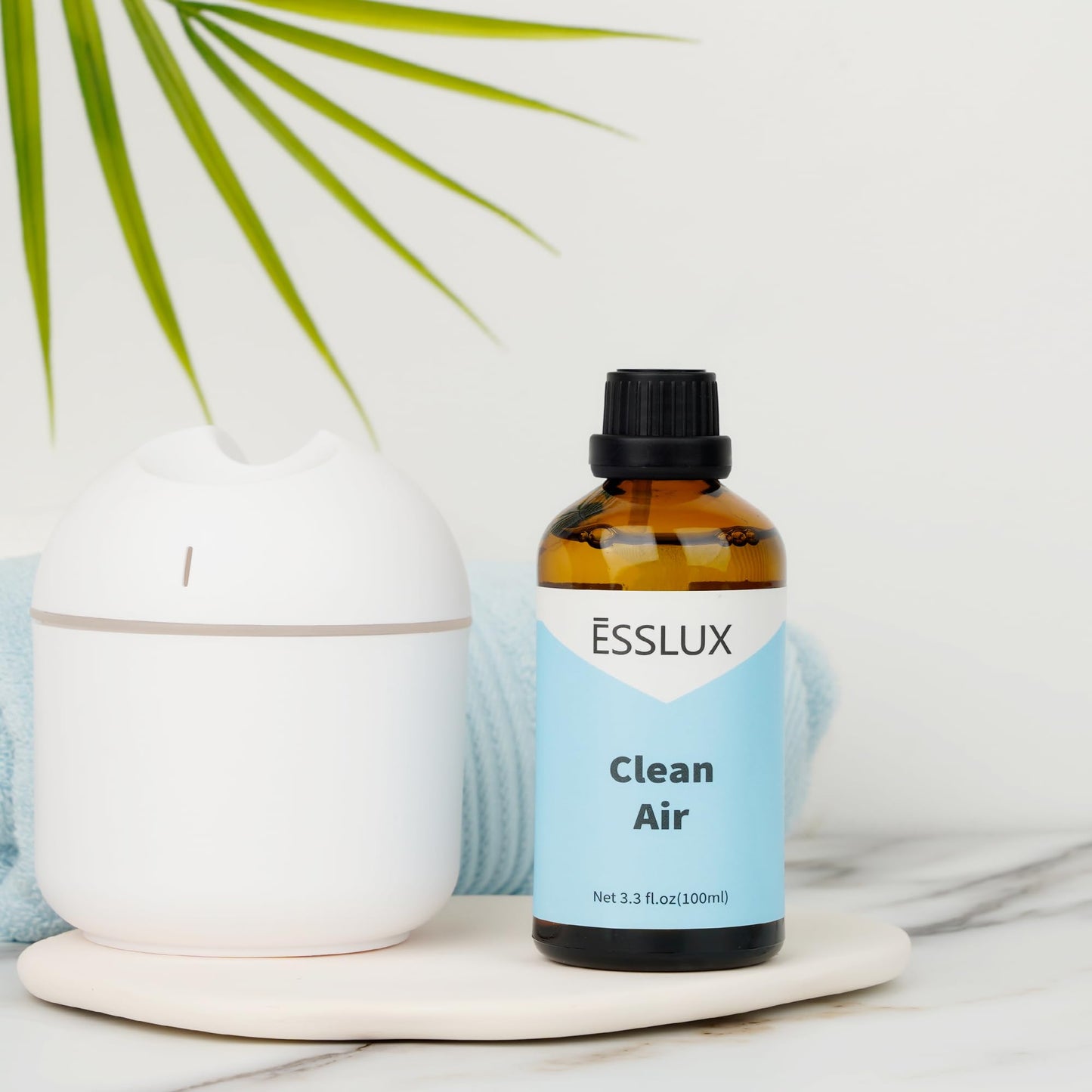 Clean Air Fragrance Oil 100 ml by ESSLUX – Aromatherapy Oils for Diffuser, Candle & Soap