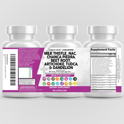 Milk Thistle Liver Detox with NAC, TUDCA & Beet Root | Clean Nutra 60 Count