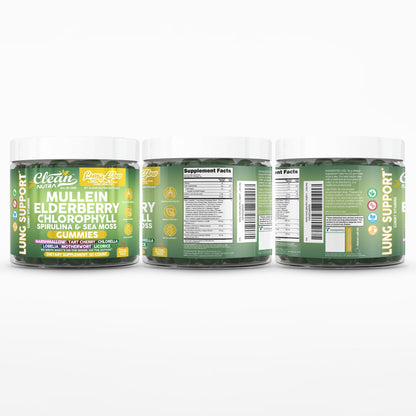 Clean Nutra Mullein Gummies for Lung Health – Elderberry, Sea Moss & Spirulina
