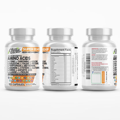 Clean Nutraceuticals Amino Acids Supplement – L-Lysine, L-Leucine & More