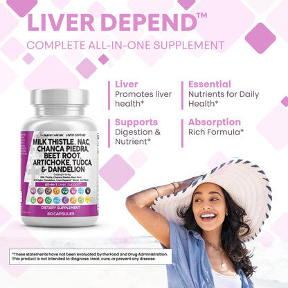 Clean Nutraceuticals Liver Defend 28-in-1 – Milk Thistle, NAC, Chanca Piedra & TUDCA, 2 Pack