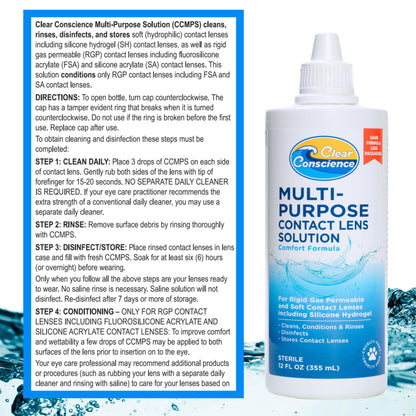 Clear Conscience Multi-Purpose Contact Lens Solution, 12 oz