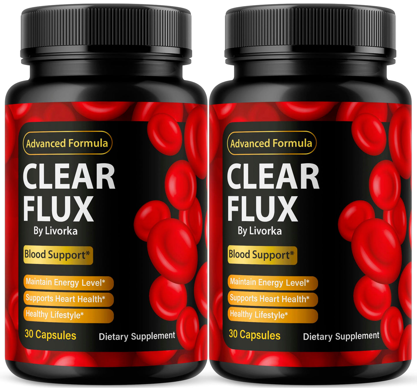 (2 Pack) Clear Flux – Clear Flux Supplement, 60 Capsules for 2 Months