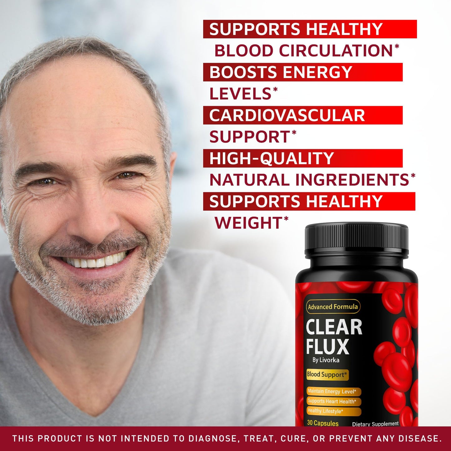 (2 Pack) Clear Flux – Clear Flux Supplement, 60 Capsules for 2 Months