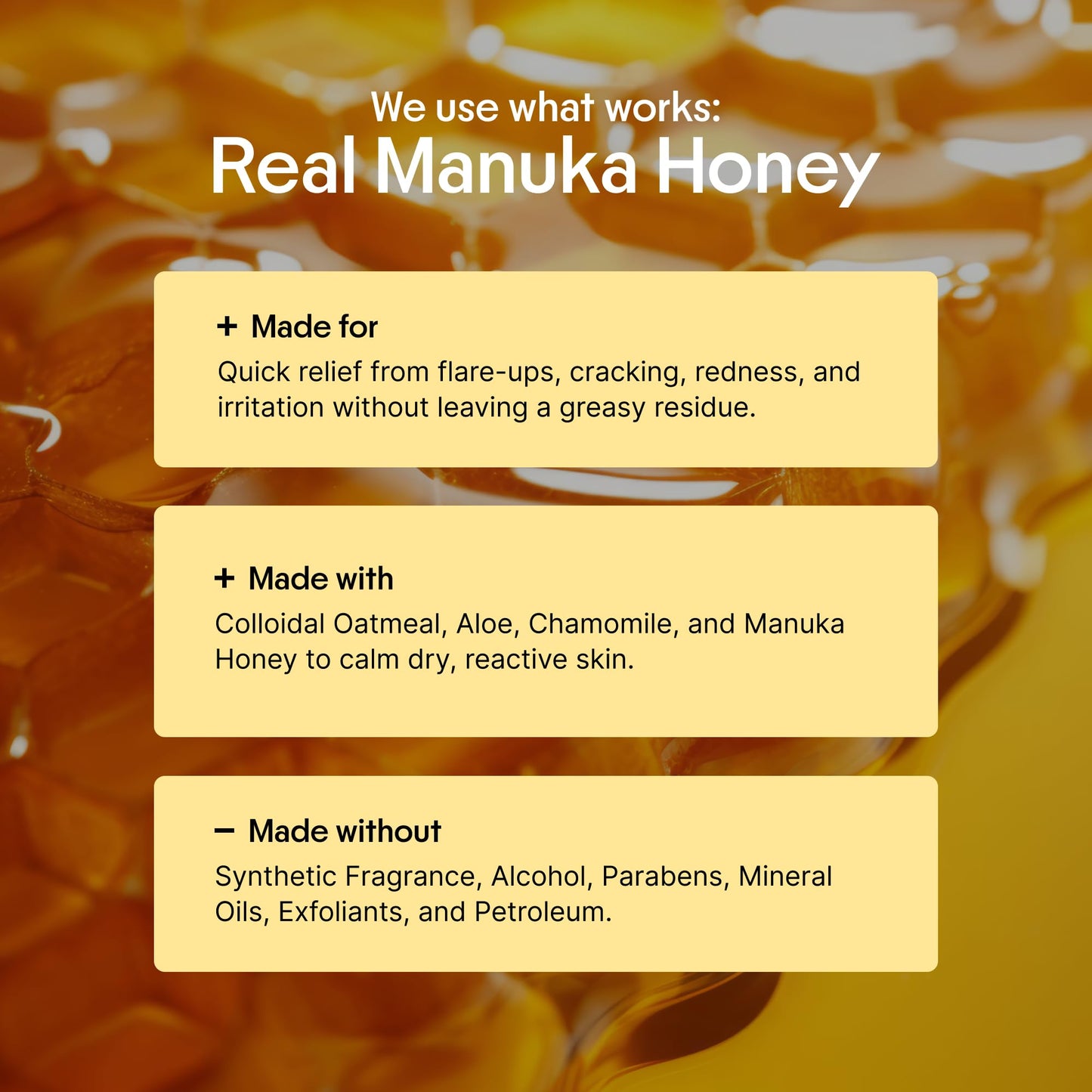 Clearbody Organics Manuka Honey Cream for Eczema & Dry Skin - Colloidal Oatmeal & Aloe - No Greasy Residue - 1 oz