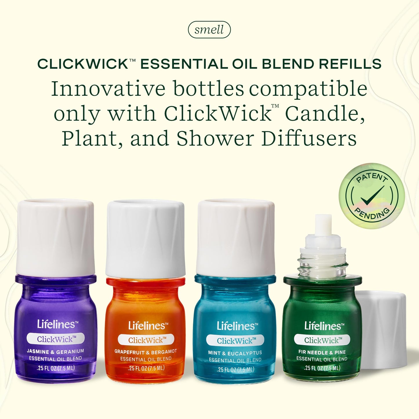 ClickWick Essential Oil Blends for Lifelines Diffusers — 4-Pack Discovery Set