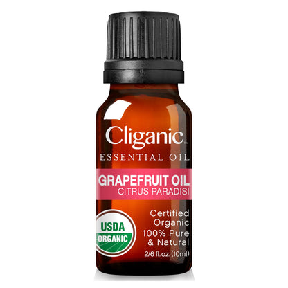 Cliganic Organic Pink Grapefruit Essential Oil – 100% Pure, Non-GMO