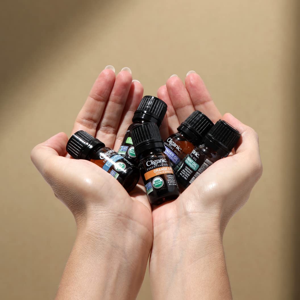 Cliganic Organic Pink Grapefruit Essential Oil, 100% Pure Natural for Aromatherapy | Non-GMO Verified (Packaging May Vary)