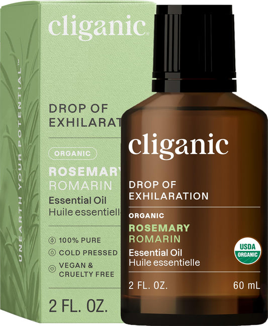 Cliganic Organic Rosemary Essential Oil 2oz – 100% Pure