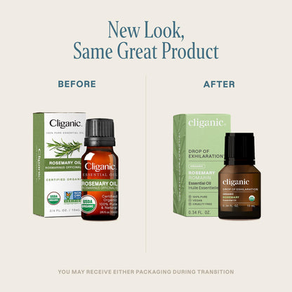 Cliganic Organic Rosemary Essential Oil – 100% Pure, Hair & Skin, Aromatherapy | Non-GMO