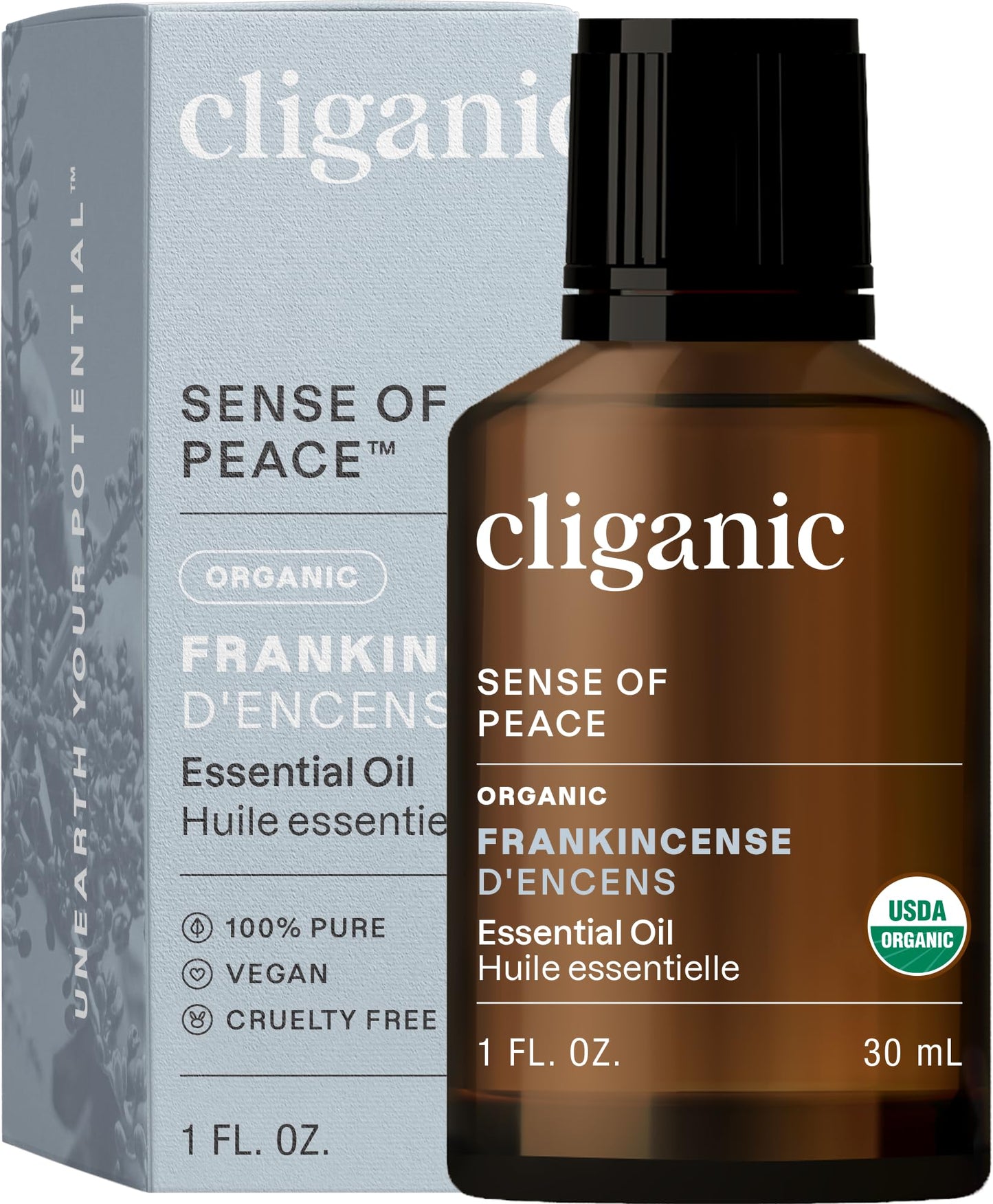 Cliganic USDA Organic Frankincense Oil 1oz – 100% Pure Boswellia Serrata