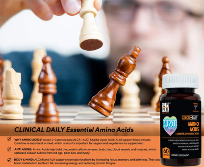 CLINICAL DAILY Acetyl L-Carnitine & Alpha Lipoic Acid Complex - ALCAR ALA - 60 Capsules