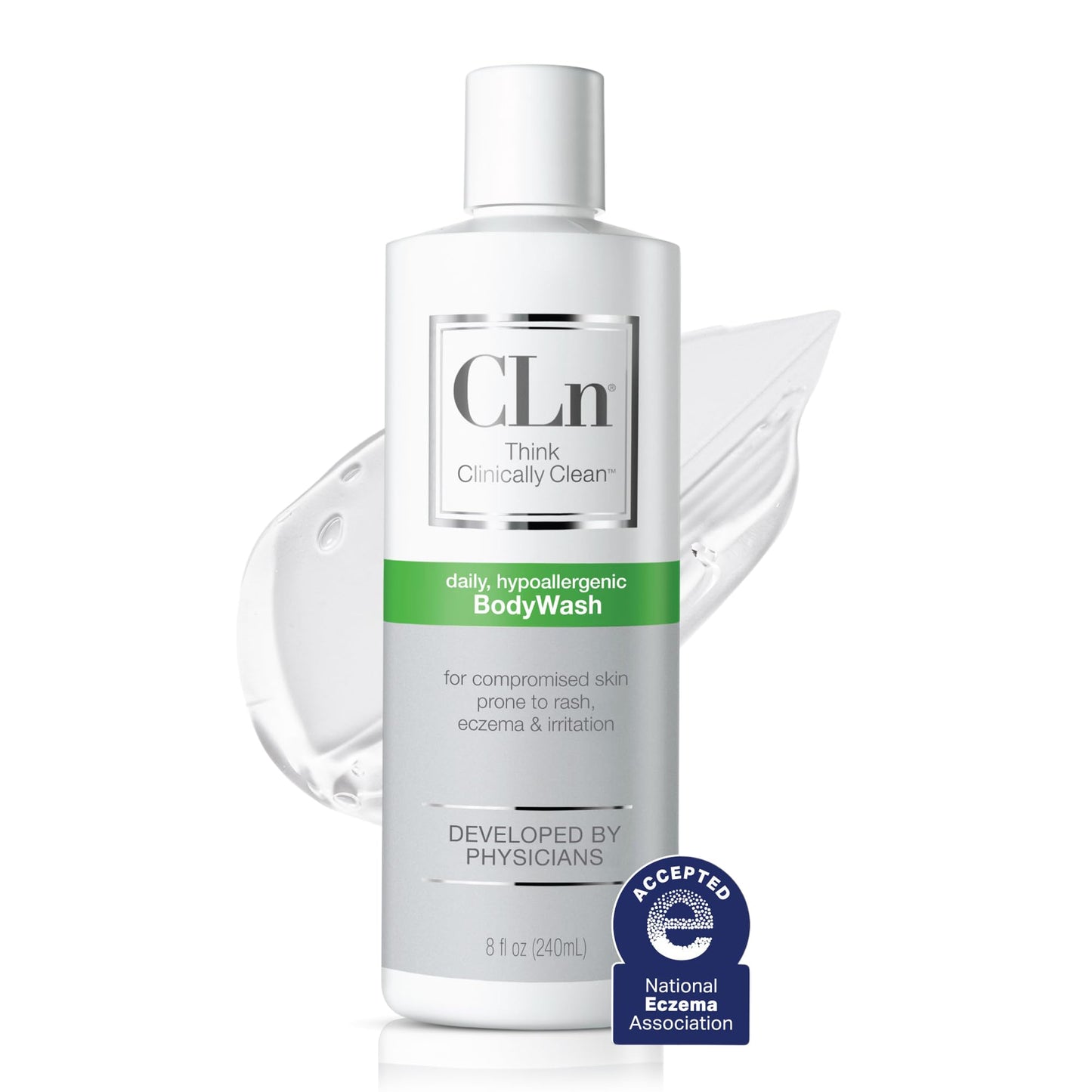 CLn BodyWash – Non-Drying, Fragrance-Free Cleanser for Compromised Skin (8 fl oz) | Eczema & HS Friendly