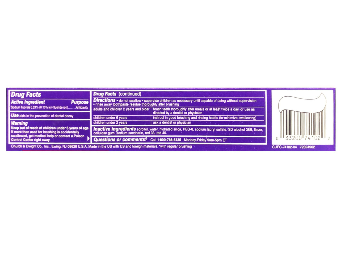 Close-Up Cinnamon Anticavity Toothpaste 6 oz Pack of 4 | Fresh Breath & Whitening