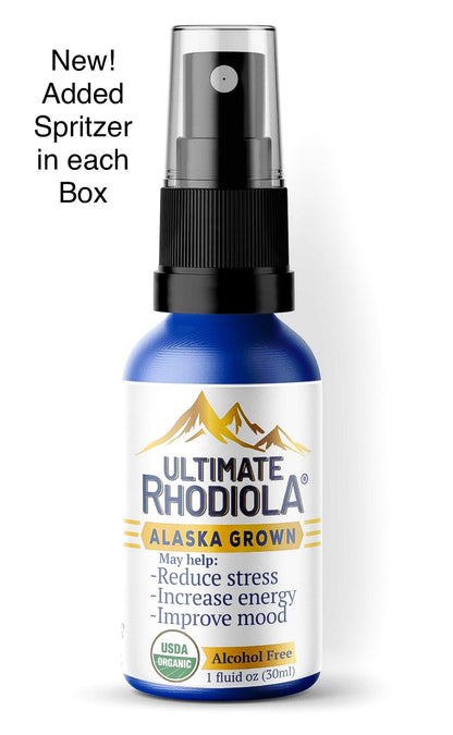 Ultimate Rhodiola® Alaska Grown, Alcohol Free, Certified Organic Rhodiola rosea Tincture, CO2 extracted, Reduce Stress, Improve Energy and Mood, Adaptogen, Nootropic, 3rd Party Tested