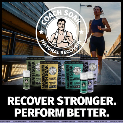 Coach Soak Magnesium Cream with MSM | Fast-Absorbing Lavender Recovery for Muscles & Joints (3.4oz)