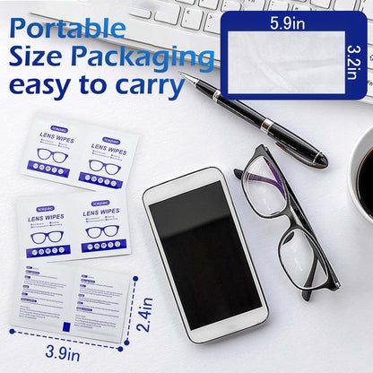 220-Count Lens Cleaning Wipes for Eyeglasses & Screens – Alcohol-Free